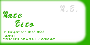 mate bito business card