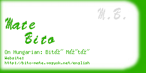 mate bito business card